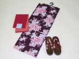 Women's set, yukata obi geta